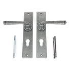 Pewter Large Avon 72mm Centre Euro Lock Set | From The Anvil-Lever Euro-Yester Home