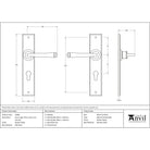 Pewter Large Avon 72mm Centre Euro Lock Set | From The Anvil-Lever Euro-Yester Home