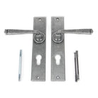 Pewter Large Avon 72mm Centre Euro Lock Set | From The Anvil - Lever Euro - From The Anvil - Yester Home
