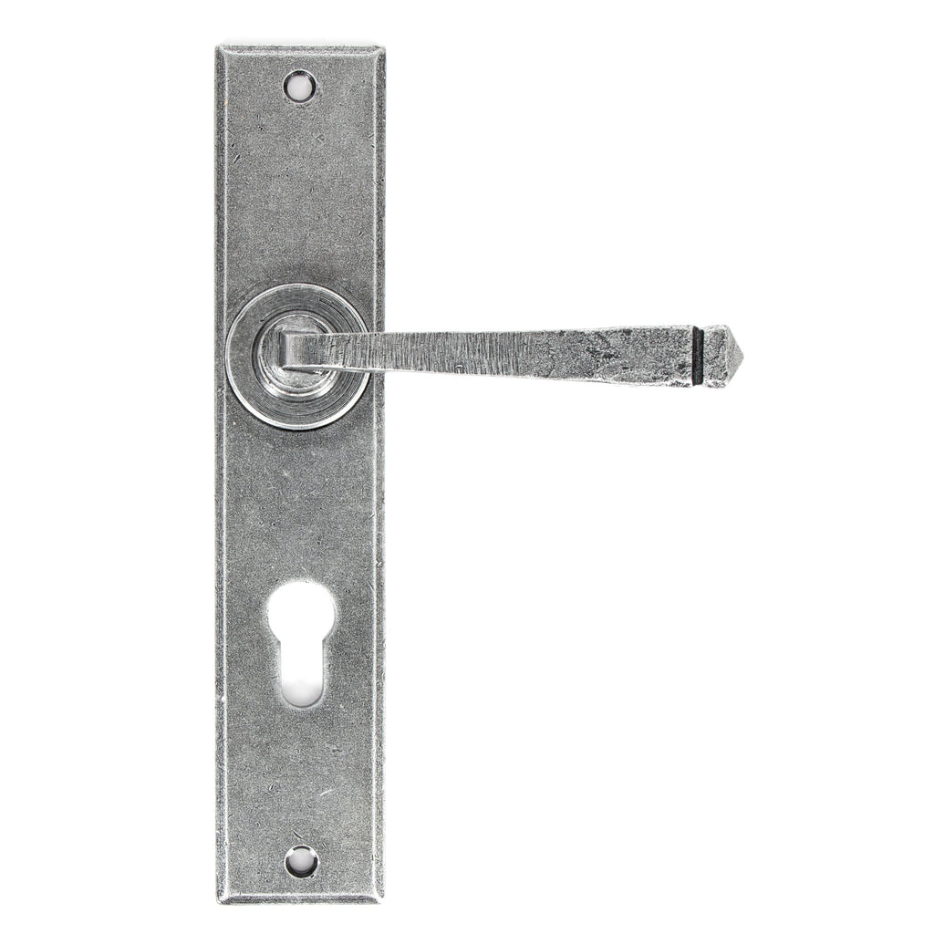 Pewter Large Avon 72mm Centre Euro Lock Set | From The Anvil-Lever Euro-Yester Home