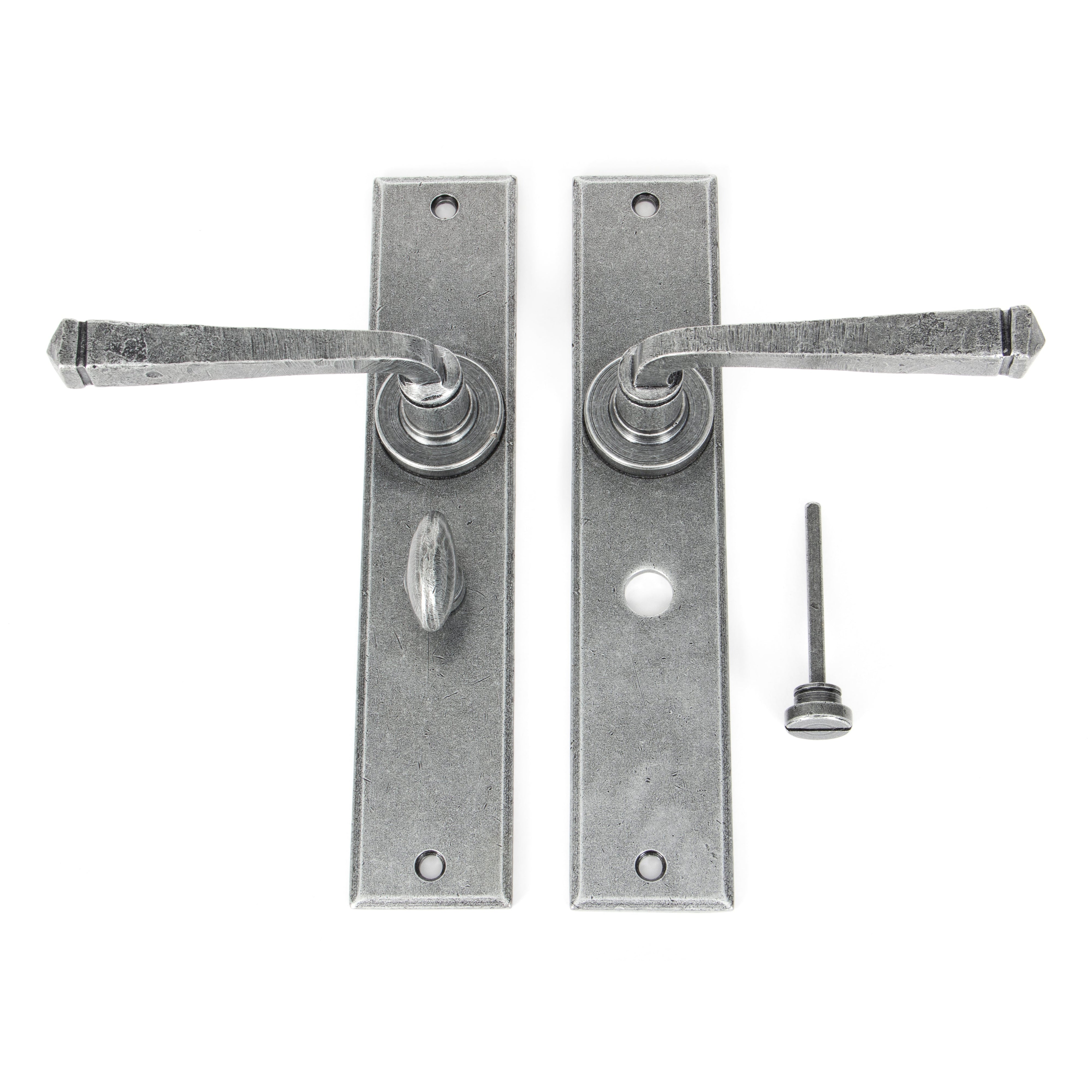 Pewter Large Avon Lever Bathroom Set | From The Anvil-Lever Bathroom-Yester Home