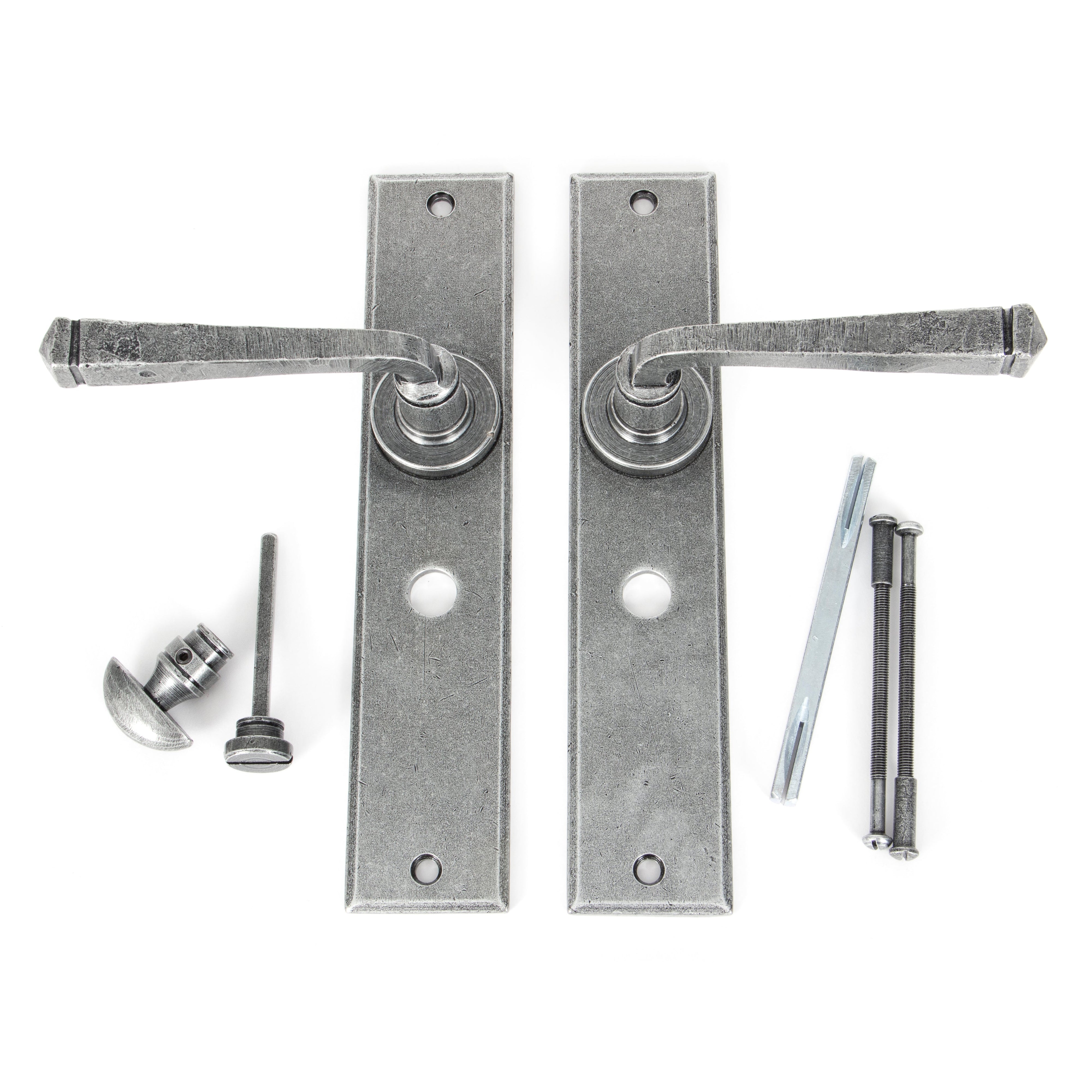Pewter Large Avon Lever Bathroom Set | From The Anvil-Lever Bathroom-Yester Home
