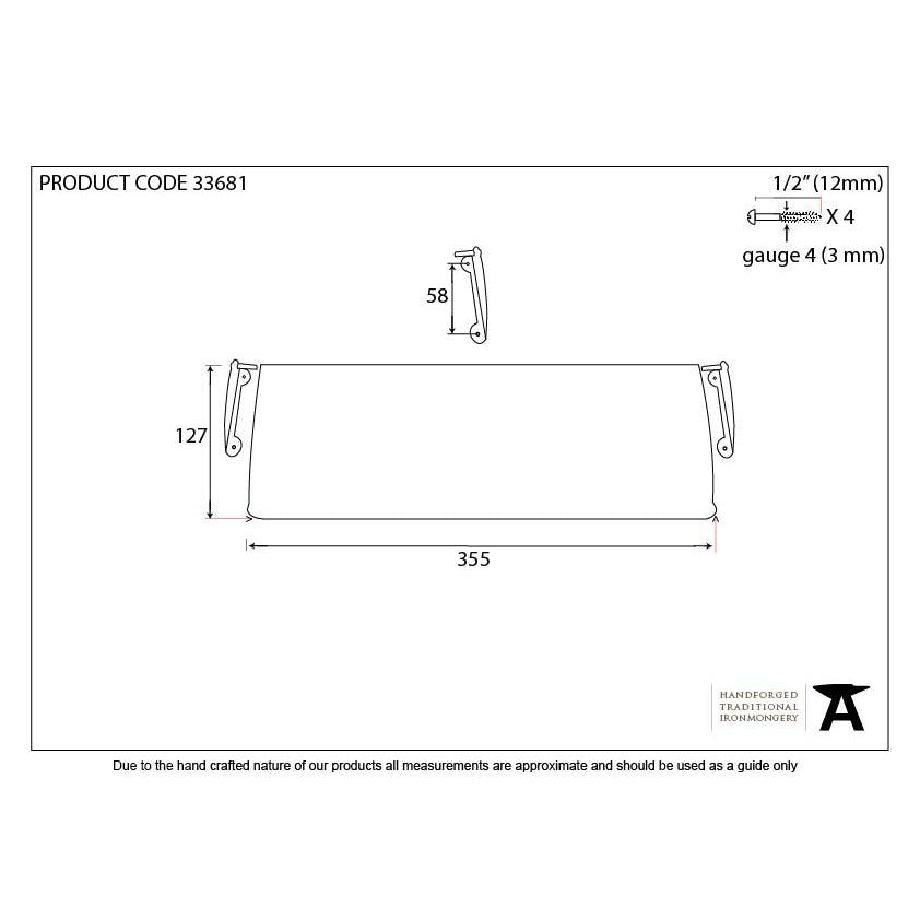 Pewter Large Letter Plate Cover | From The Anvil-Letter Plate Covers-Yester Home