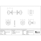 Pewter Large Octagonal Mortice/Rim Knob Set | From The Anvil - Mortice Knobs - From The Anvil - Yester Home