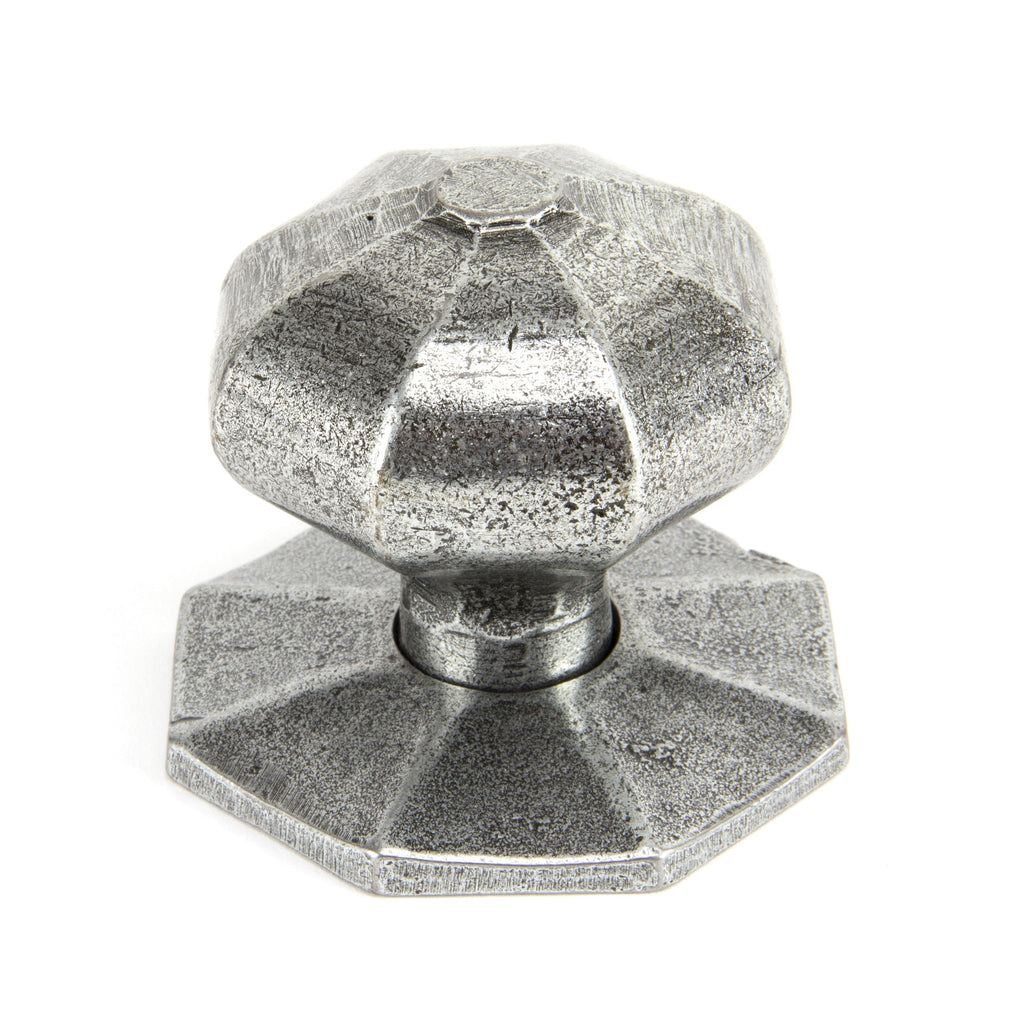 Pewter Large Octagonal Mortice/Rim Knob Set | From The Anvil