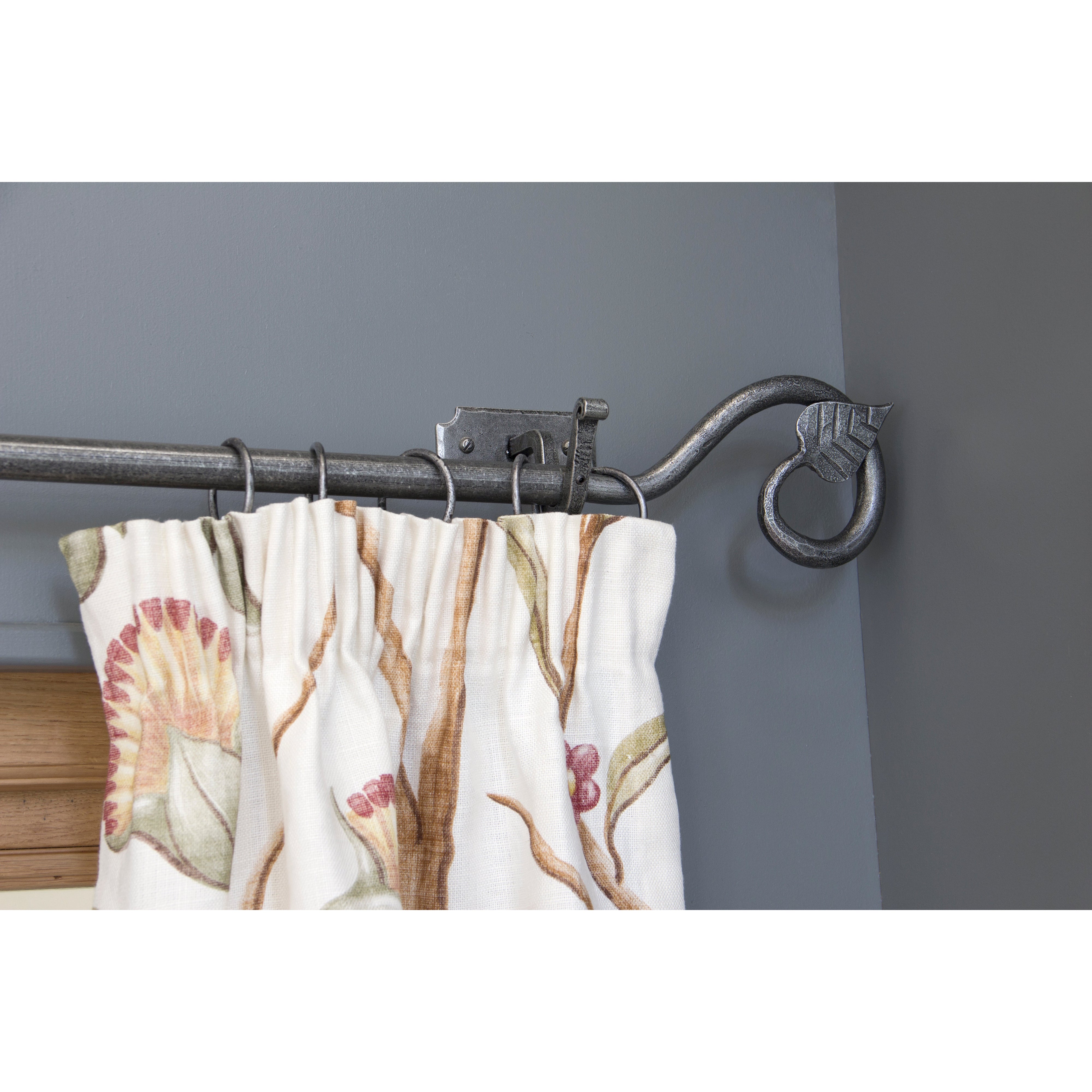 Pewter Leaf Curtain Finial (pair) | From The Anvil-Finials-Yester Home