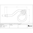 Pewter Leaf Curtain Finial (pair) | From The Anvil - Finials - From The Anvil - Yester Home