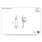 Pewter Locking Gothic Screw on Staple | From The Anvil-Staple Pins & Plates-Yester Home
