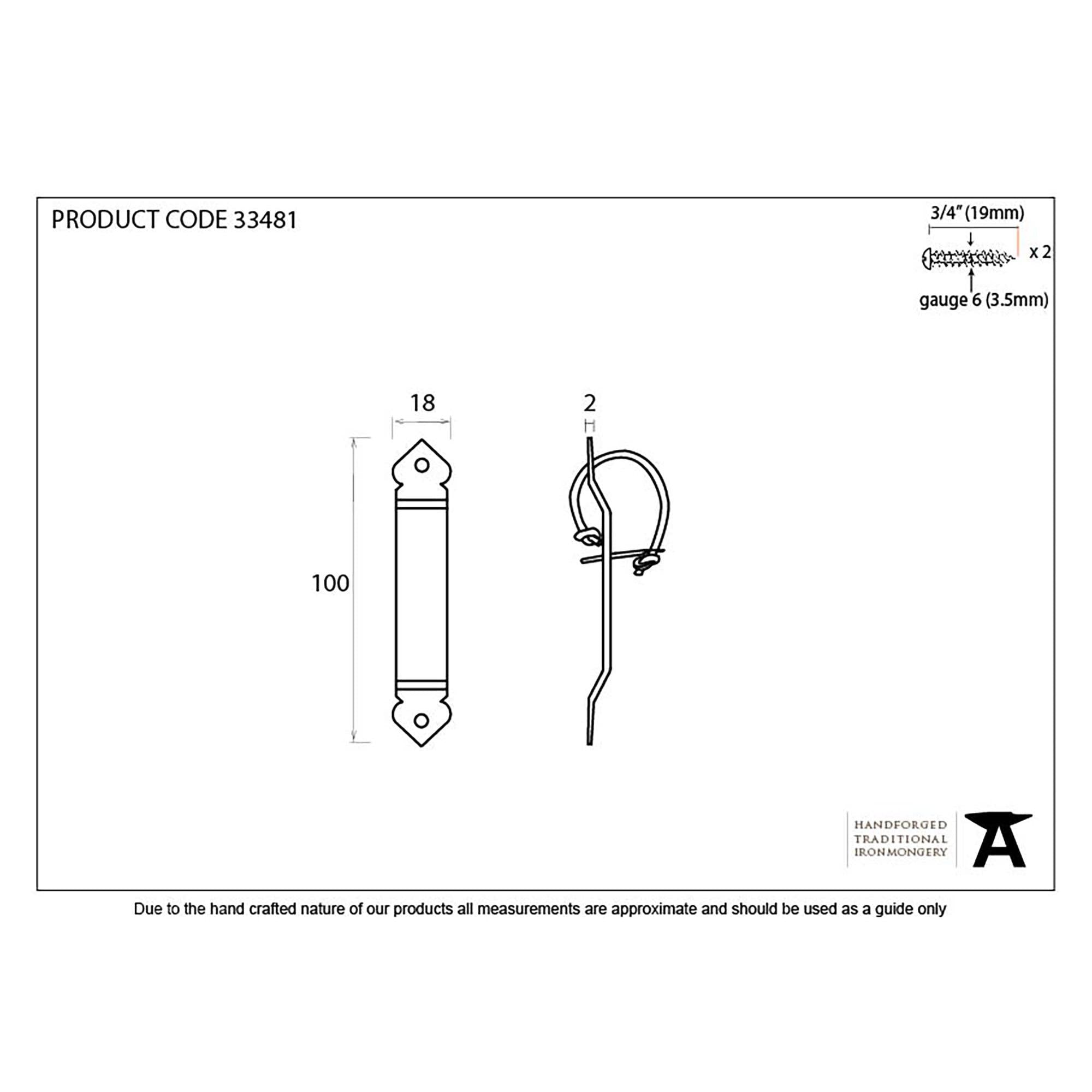 Pewter Locking Gothic Screw on Staple | From The Anvil - Staple Pins & Plates - From The Anvil - Yester Home