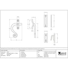 Pewter Locking Monkeytail Fastener - LH | From The Anvil-Locking Fasteners-Yester Home