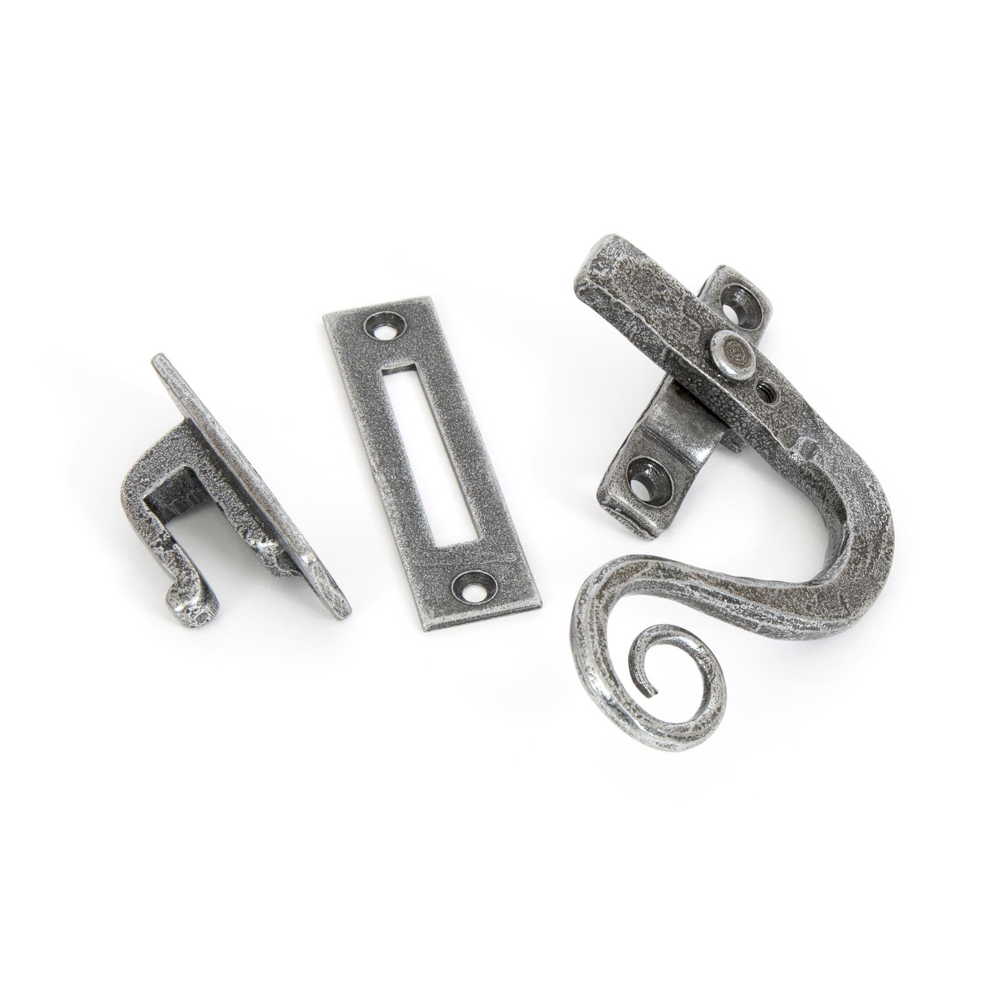 Pewter Locking Monkeytail Fastener - RH | From The Anvil - Locking Fasteners - From The Anvil - Yester Home