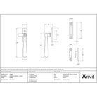 Pewter Locking Newbury Fastener - Locking Fasteners - From The Anvil - Yester Home