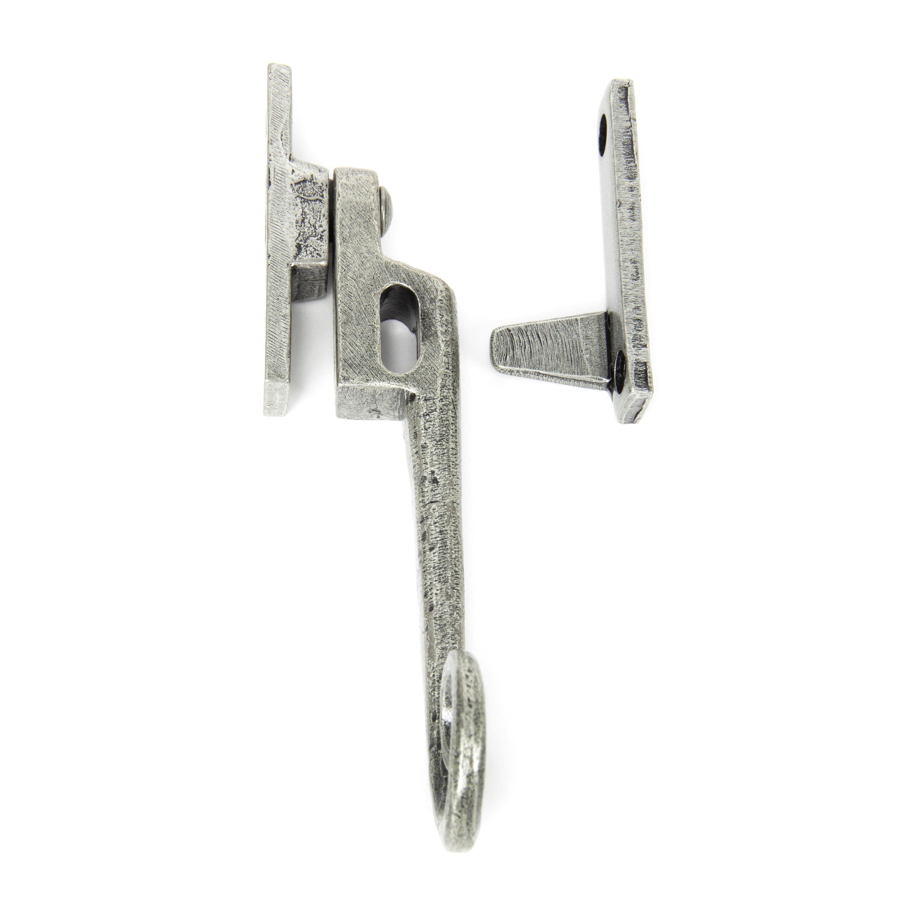 Pewter Locking Night-Vent Monkeytail Fastener - LH | From The Anvil - Night-Vent Fasteners - From The Anvil - Yester Home