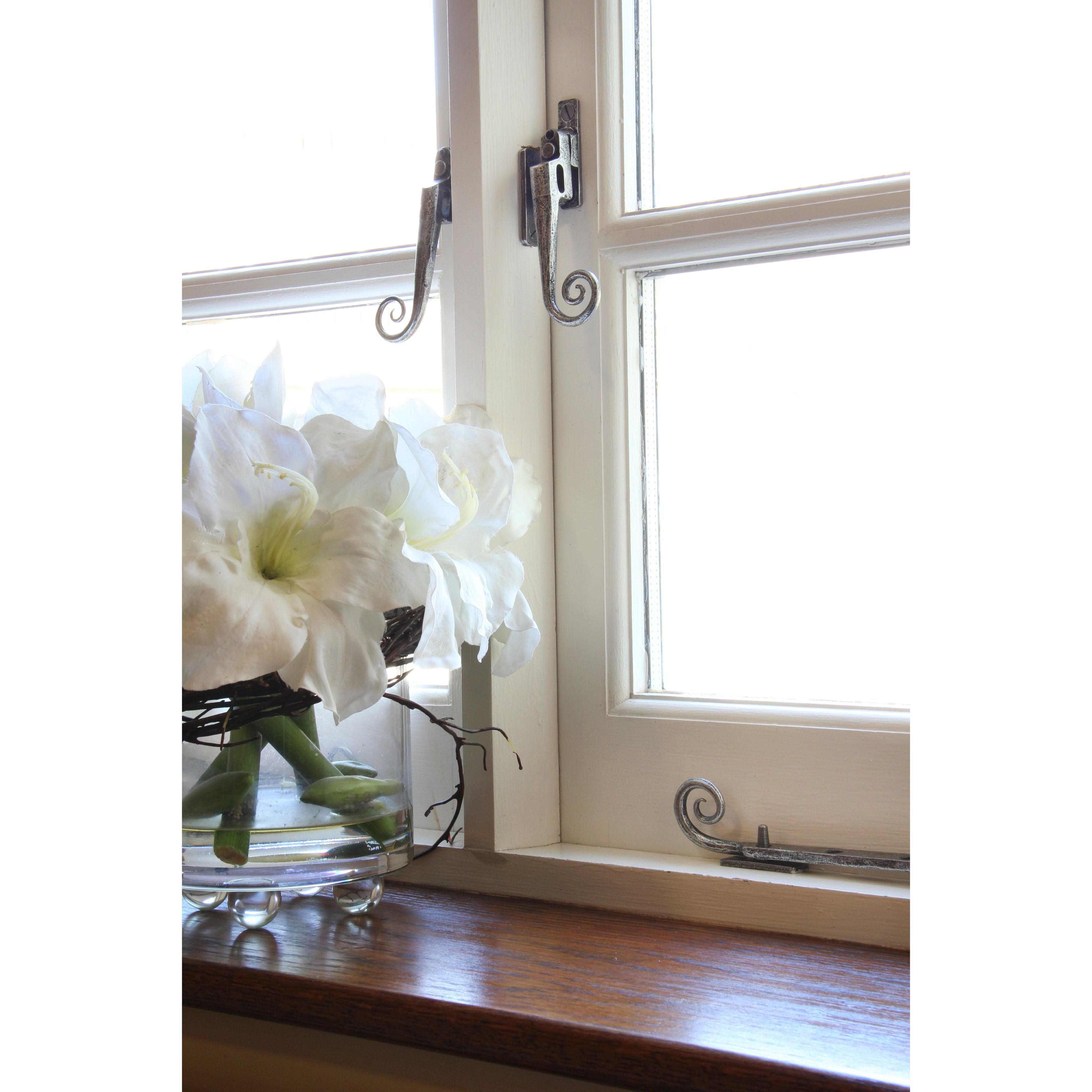 Pewter Locking Night-Vent Monkeytail Fastener - LH | From The Anvil-Night-Vent Fasteners-Yester Home