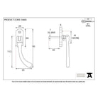Pewter Locking Peardrop Espag - RH | From The Anvil-Espag. Fasteners-Yester Home