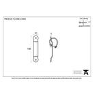 Pewter Locking Penny End Screw on Staple | From The Anvil-Staple Pins & Plates-Yester Home