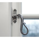 Pewter Locking Shepherd's Crook Fastener - RH | From The Anvil-Locking Fasteners-Yester Home