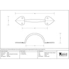Pewter Medium Shropshire Pull Handle | From The Anvil - D Handles - From The Anvil - Yester Home