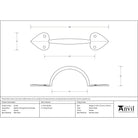 Pewter Medium Shropshire Pull Handle | From The Anvil-D Handles-Yester Home