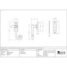 Pewter Monkeytail Fastener | From The Anvil-Fasteners-Yester Home