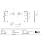 Pewter Monkeytail Lever Bathroom Set | From The Anvil-Lever Bathroom-Yester Home