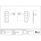 Pewter Monkeytail Lever Euro Lock Set | From The Anvil - Lever Euro - From The Anvil - Yester Home