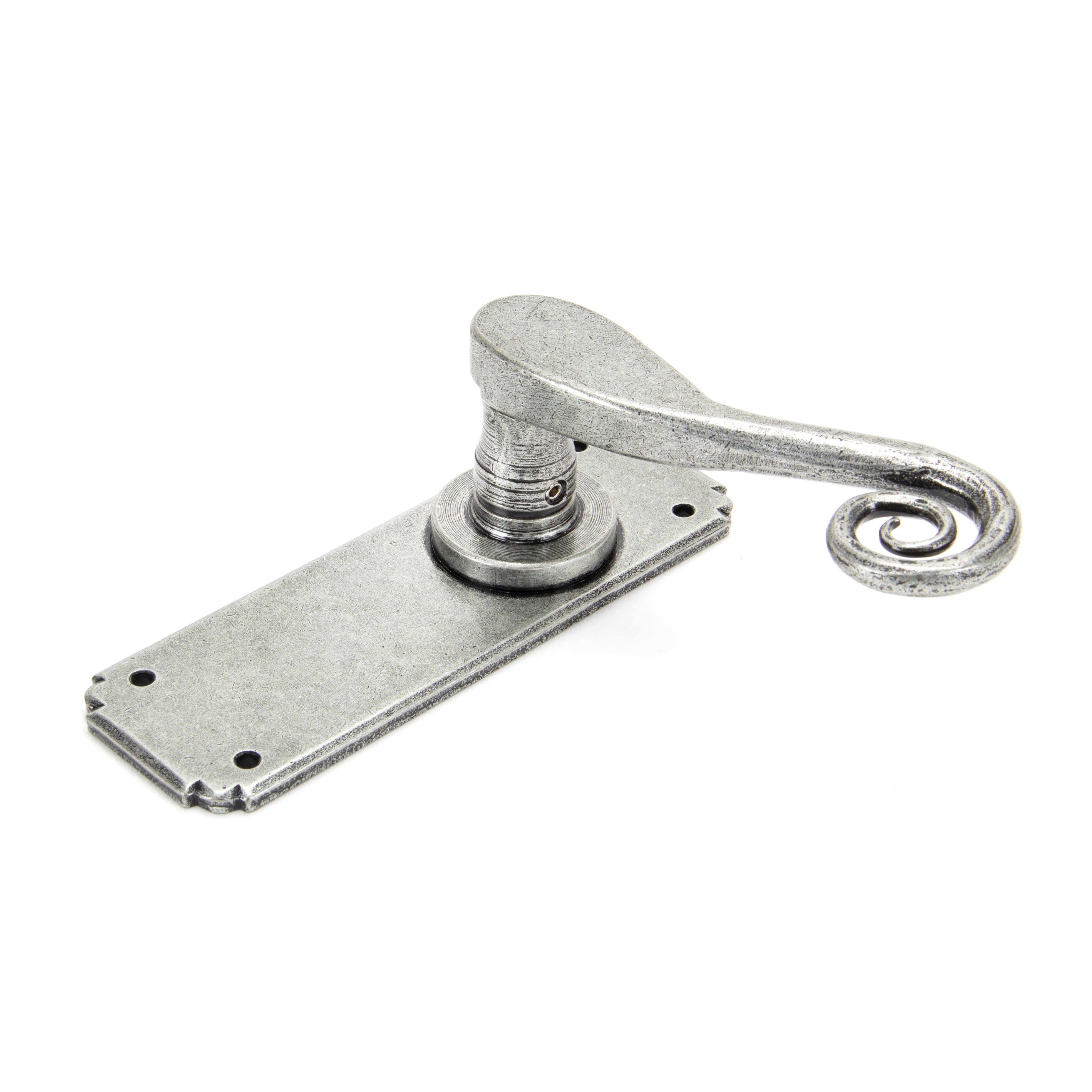 Pewter Monkeytail Lever Latch Set | From The Anvil-Lever Latch-Yester Home