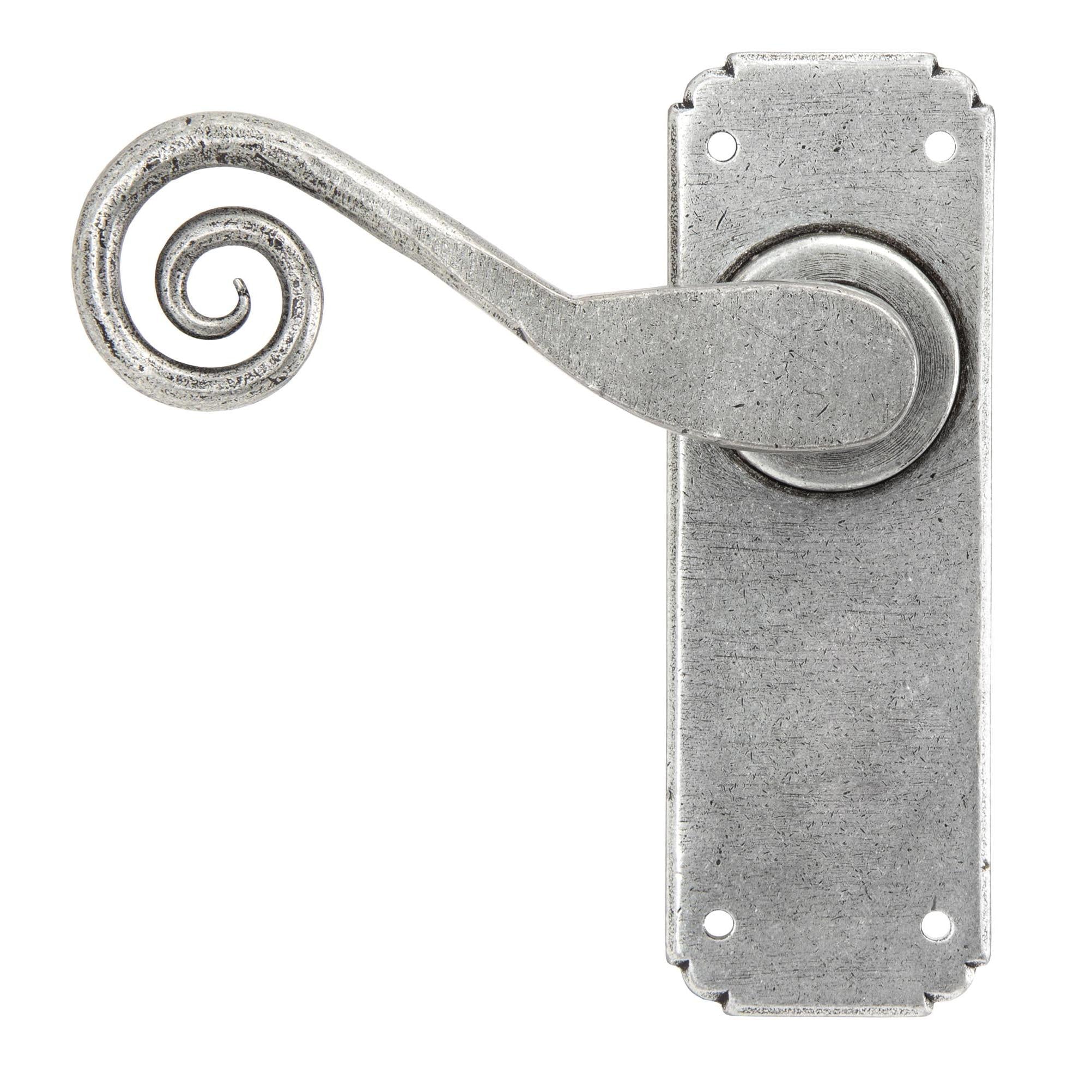 Pewter Monkeytail Lever Latch Set | From The Anvil - Lever Latch - From The Anvil - Yester Home