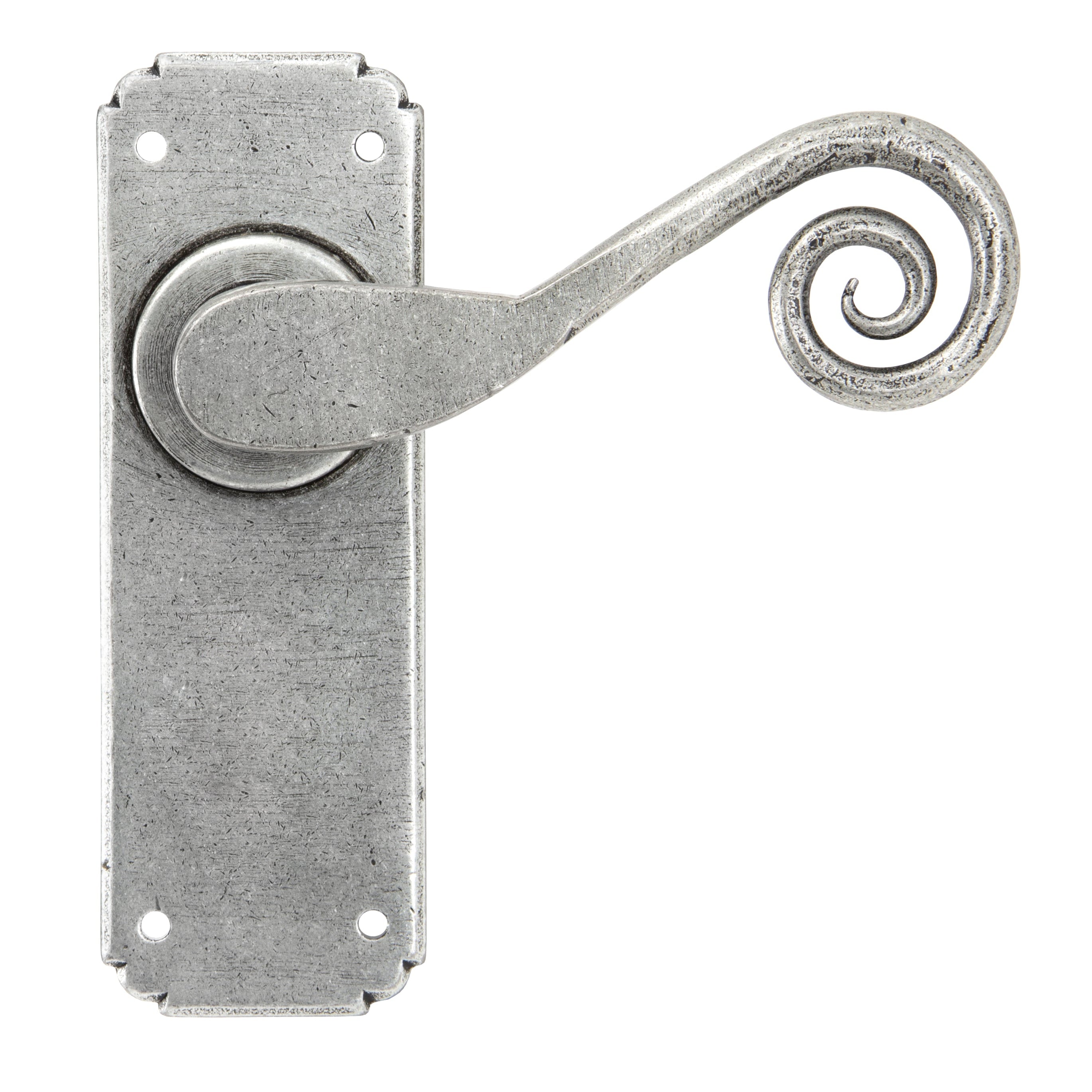 Pewter Monkeytail Lever Latch Set | From The Anvil-Lever Latch-Yester Home