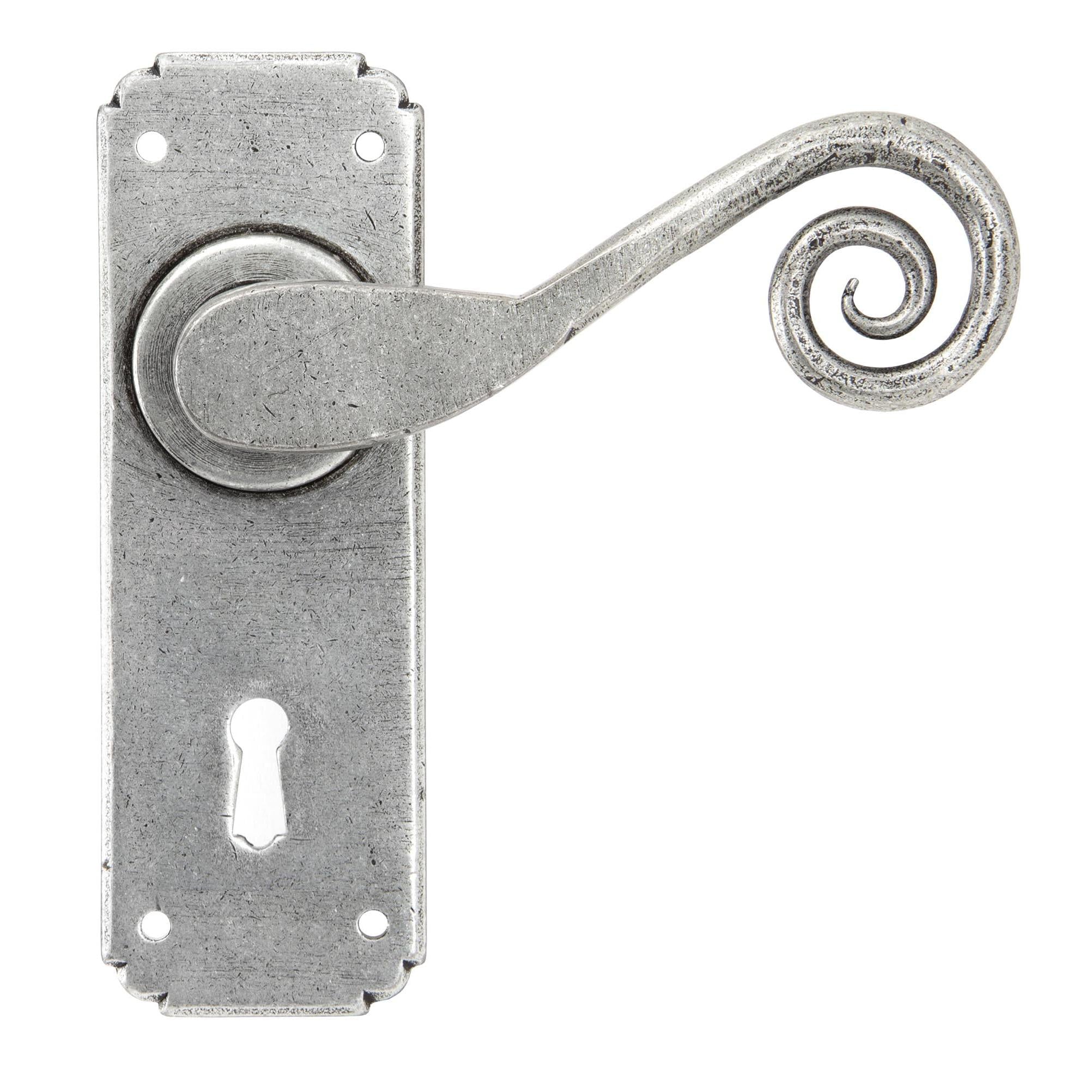 Pewter Monkeytail Lever Lock Set | From The Anvil - Lever Lock - From The Anvil - Yester Home