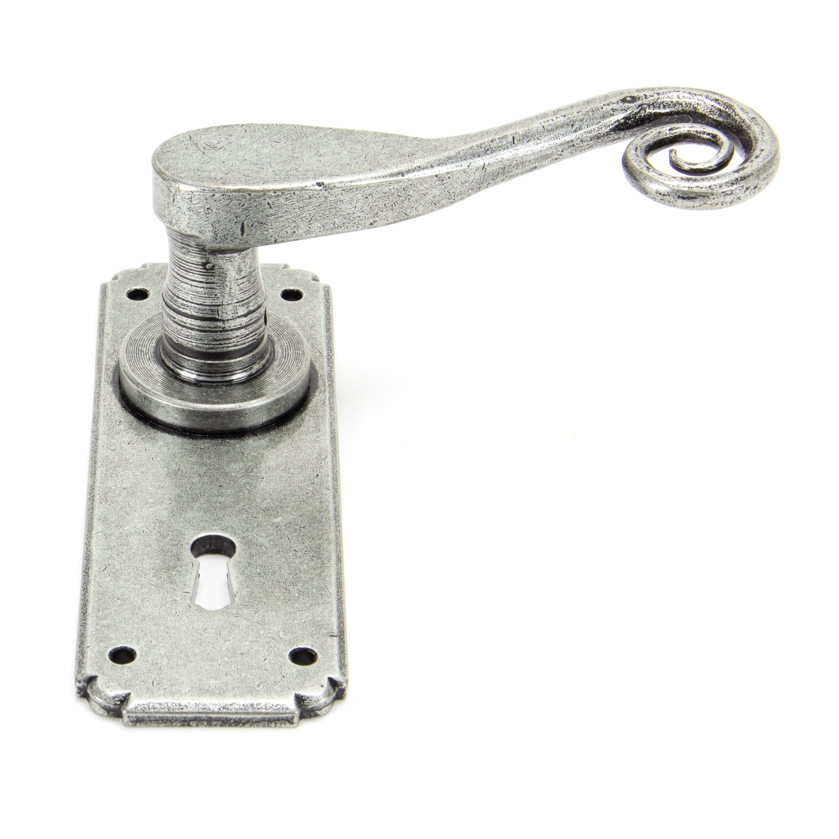 Pewter Monkeytail Lever Lock Set | From The Anvil-Lever Lock-Yester Home