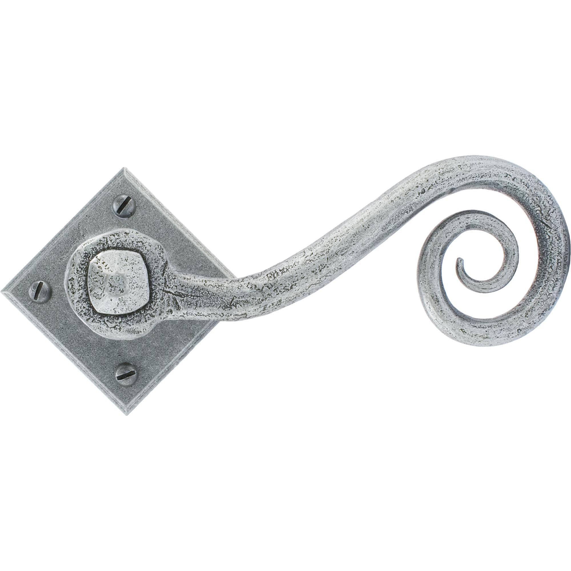 Pewter Monkeytail Lever on Rose Set (Diamond) | From The Anvil - Lever on Rose - From The Anvil - Yester Home