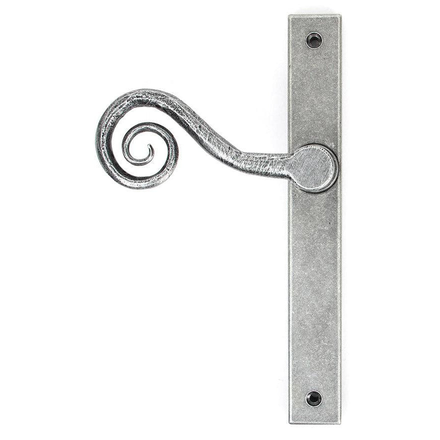 Pewter Monkeytail Slimline Lever Espag. Latch - RH | From The Anvil-Espagnolette-Yester Home