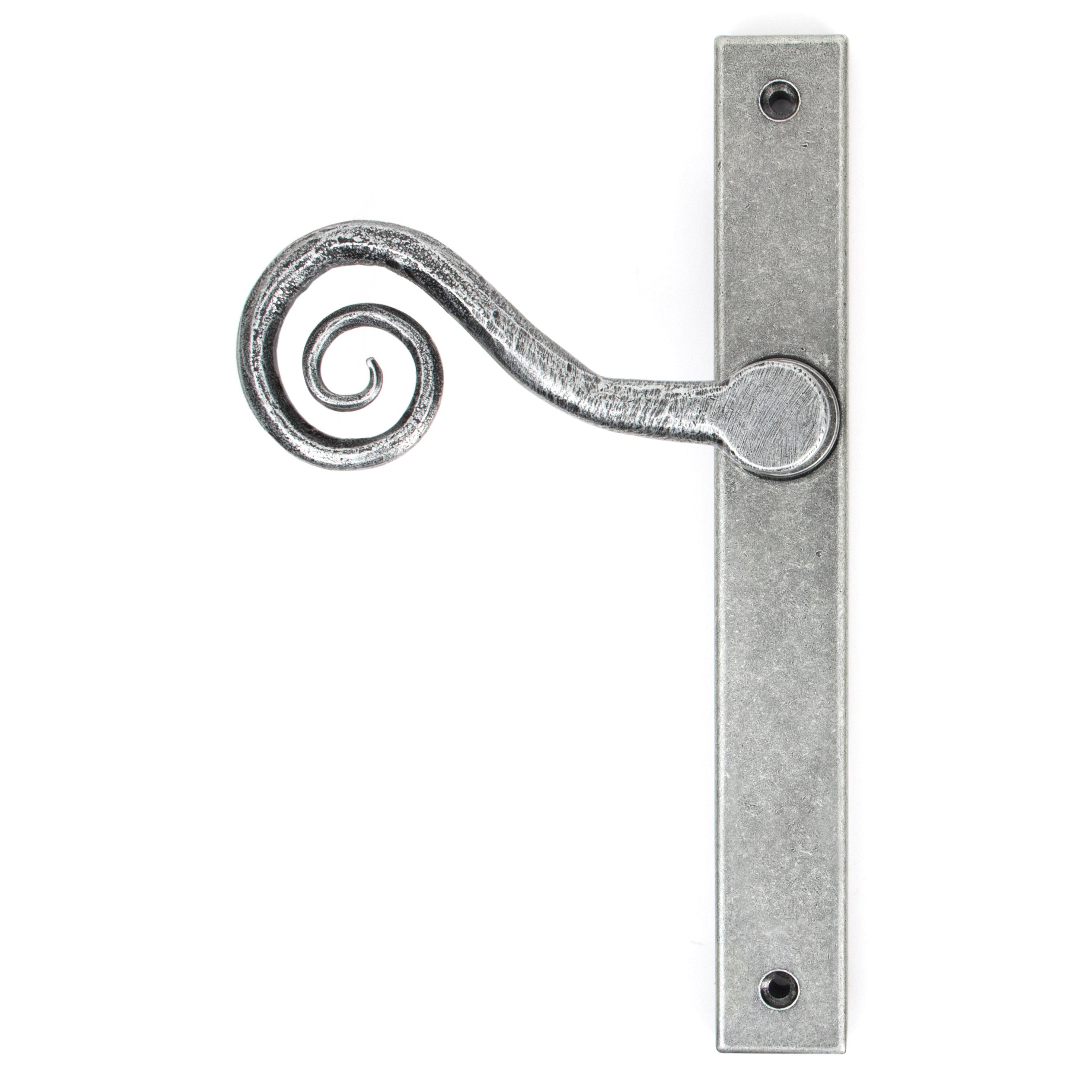 Pewter Monkeytail Slimline Lever Espag. Latch - RH | From The Anvil-Espagnolette-Yester Home