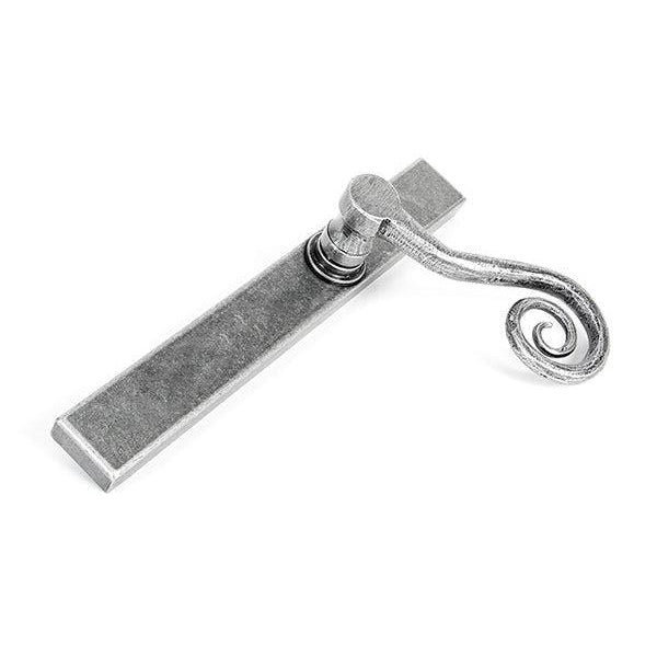 Pewter Monkeytail Slimline Lever Espag. Latch - RH | From The Anvil-Espagnolette-Yester Home