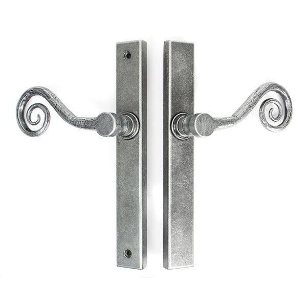 Pewter Monkeytail Slimline Lever Espag. Latch - RH | From The Anvil-Espagnolette-Yester Home