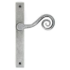 Pewter Monkeytail Slimline Lever Espag. Latch Set - LH | From The Anvil-Espagnolette-Yester Home