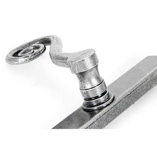 Pewter Monkeytail Slimline Lever Espag. Latch Set - LH | From The Anvil-Espagnolette-Yester Home