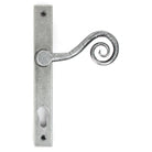Pewter Monkeytail Slimline Lever Espag. Lock Set - LH | From The Anvil-Espagnolette-Yester Home