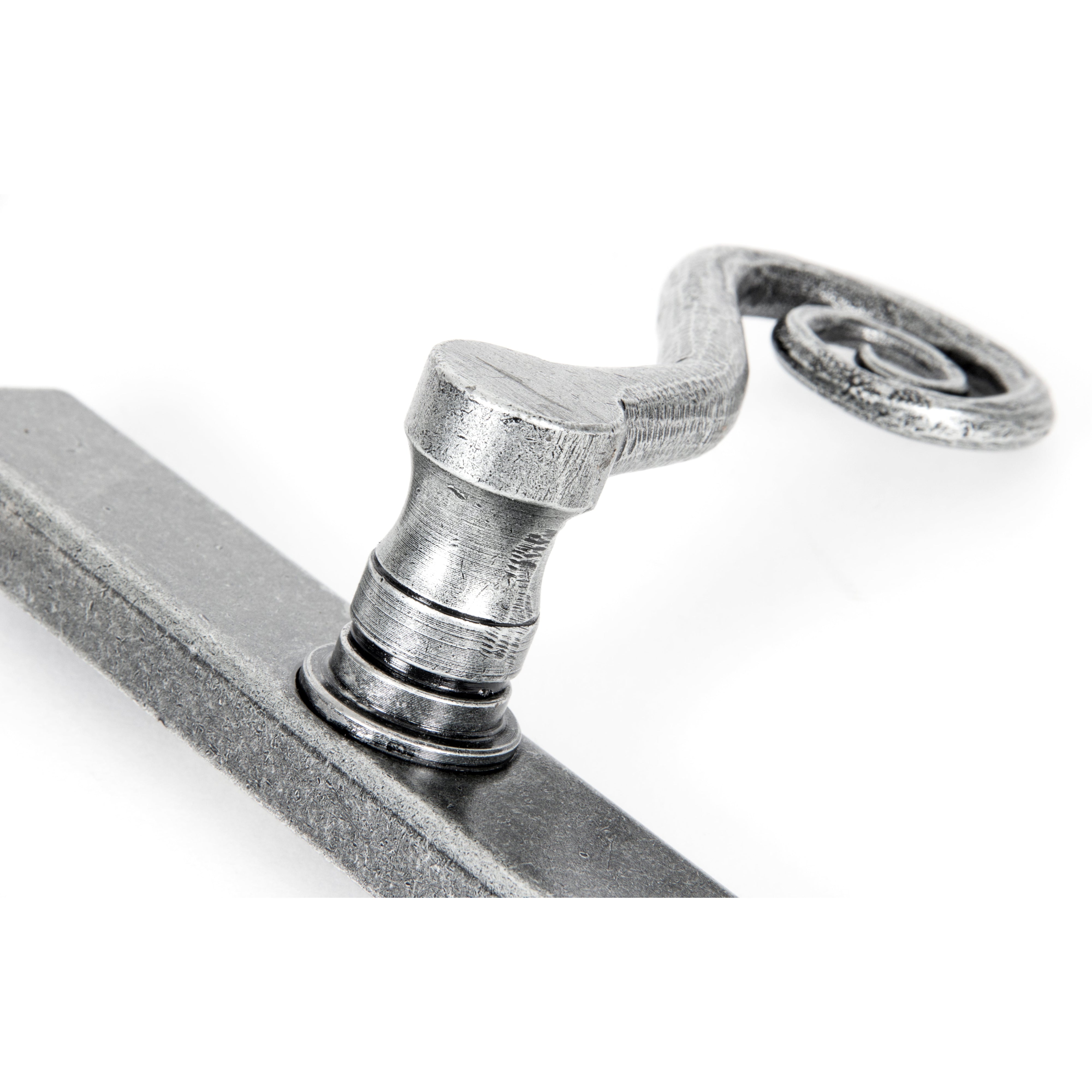 Pewter Monkeytail Slimline Lever Espag. Lock Set - RH | From The Anvil-Espagnolette-Yester Home