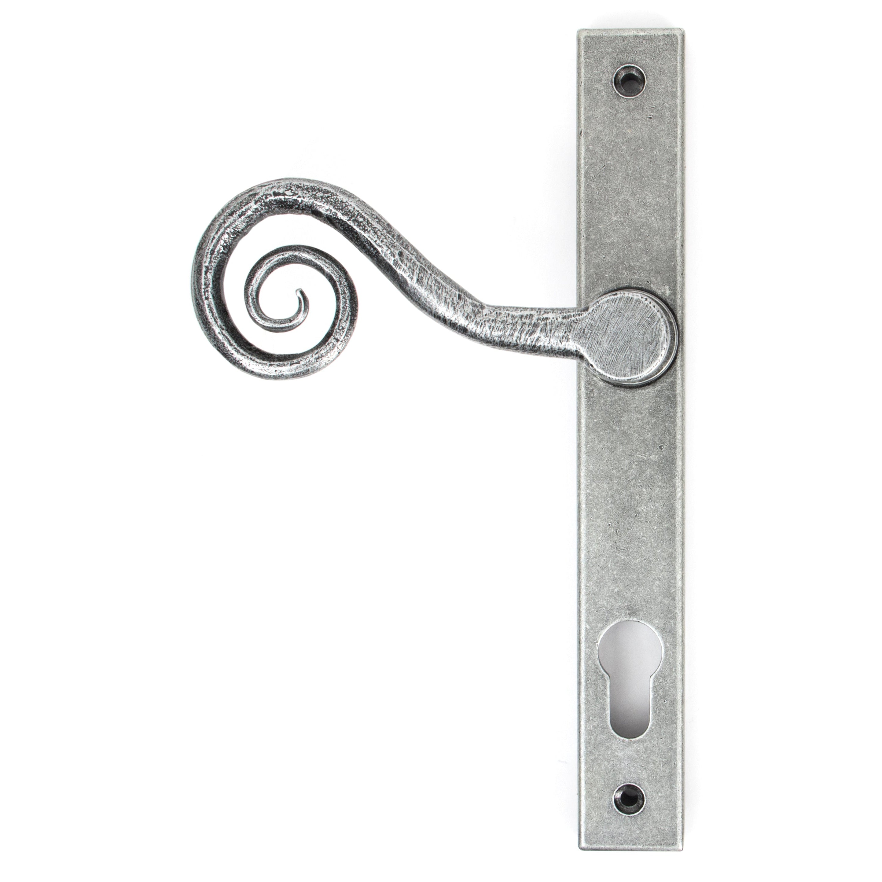 Pewter Monkeytail Slimline Lever Espag. Lock Set - RH | From The Anvil-Espagnolette-Yester Home