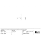 Pewter Mortice Plate For 4" Cranked Bolt | From The Anvil - Bolt Accessories - From The Anvil - Yester Home