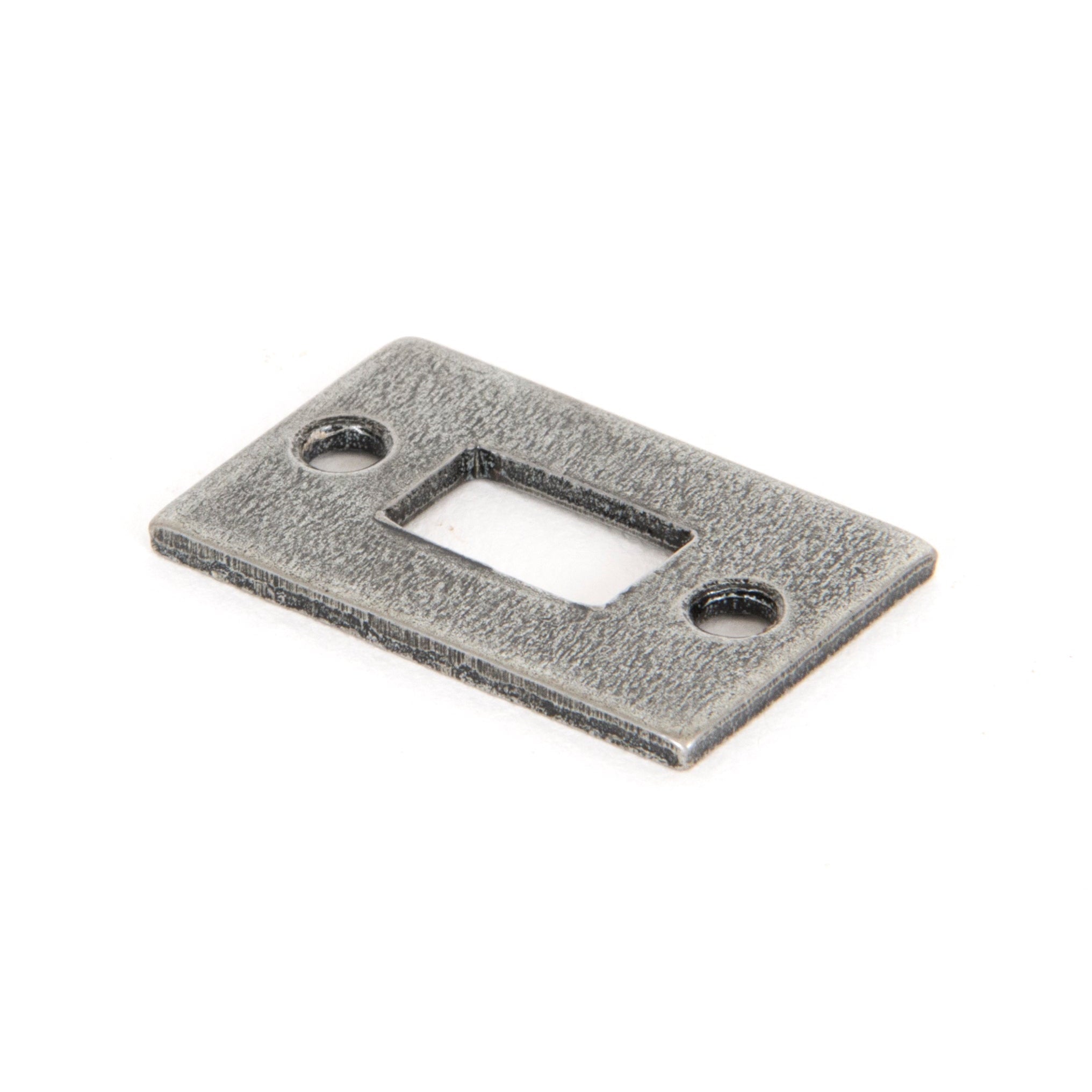 Pewter Mortice Plate For 4" Cranked Bolt | From The Anvil-Bolt Accessories-Yester Home