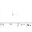 Pewter Mortice Plate For 6" Cranked Bolt | From The Anvil - Bolt Accessories - From The Anvil - Yester Home