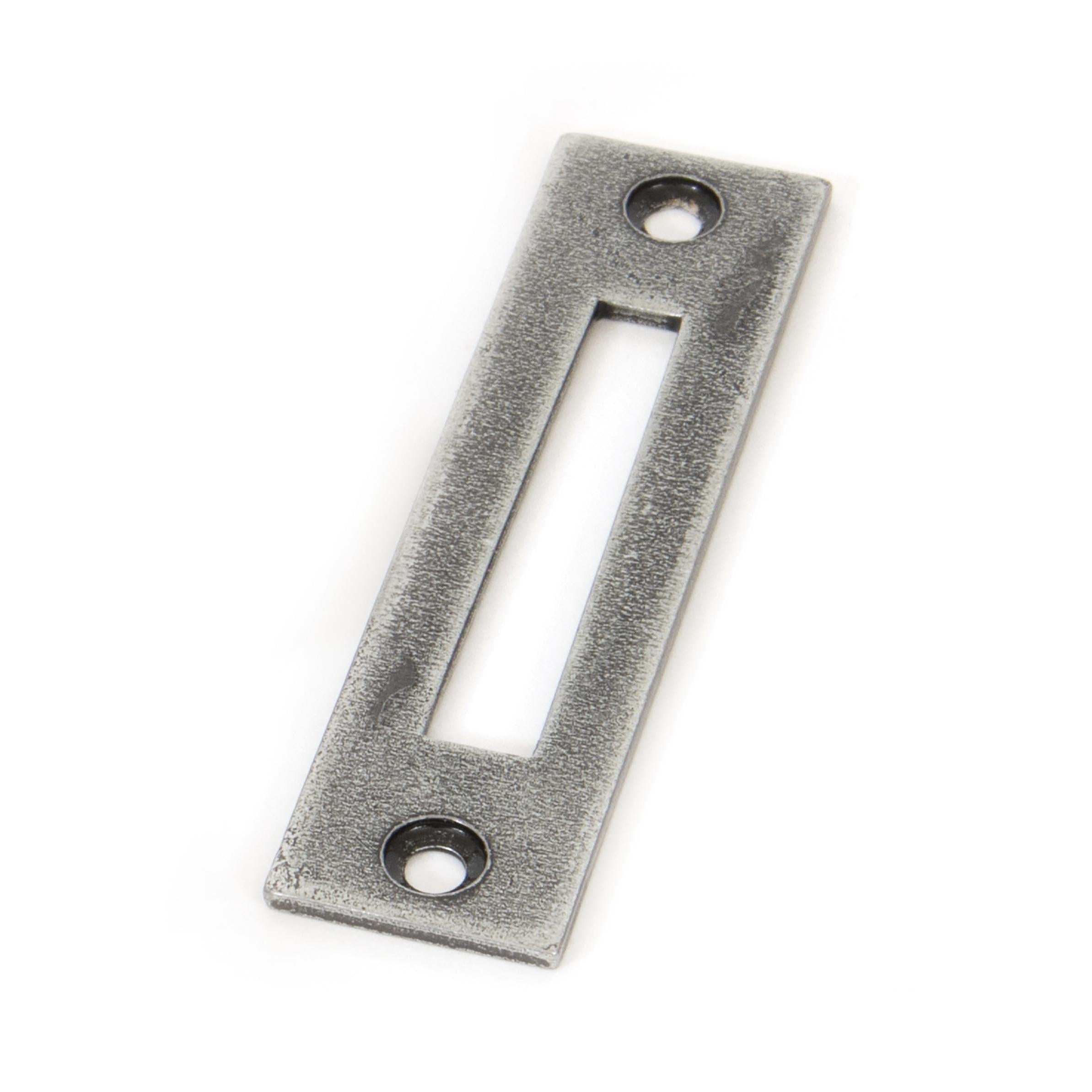 Pewter Mortice Plate | From The Anvil - Staple Pins & Plates - From The Anvil - Yester Home