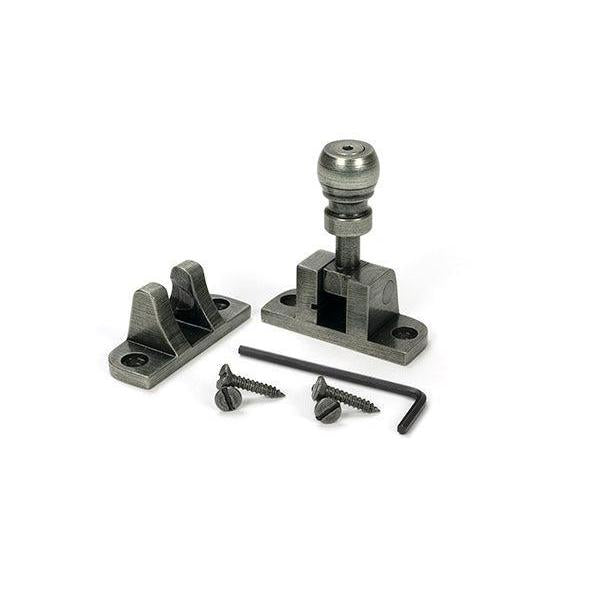Pewter Mushroom Brighton Fastener (Radiused) - Brighton Fasteners - From The Anvil - Yester Home