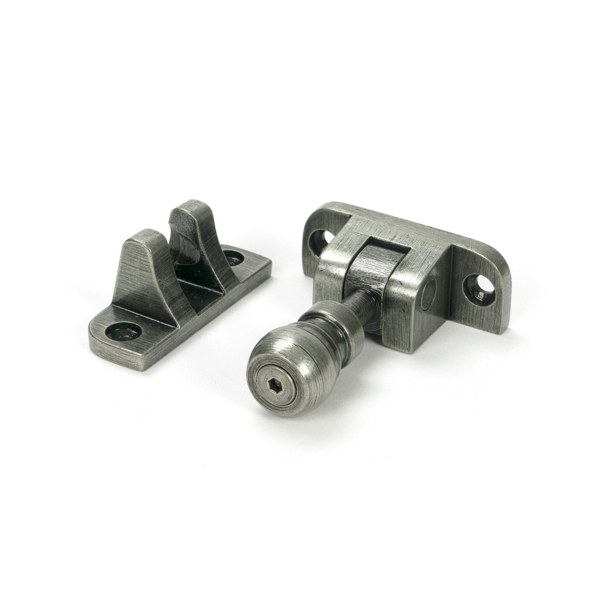 Pewter Mushroom Brighton Fastener (Radiused) - Brighton Fasteners - From The Anvil - Yester Home