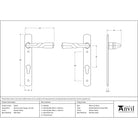 Pewter Narrow Lever Espag. Lock Set | From The Anvil-Espagnolette-Yester Home
