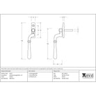 Pewter Newbury Espag - LH | From The Anvil - Espag. Fasteners - From The Anvil - Yester Home