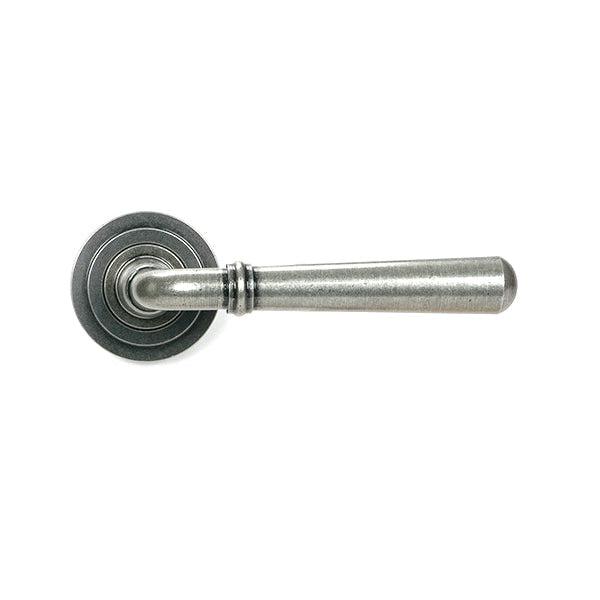 Pewter Newbury Lever on Rose Set (Art Deco) | From The Anvil-Concealed-Yester Home